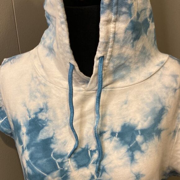 NEW Elan Small Tie Dye Soft Sleeveless Hoodie Sweatshirt Dress Drawstring Pocket - Picture 2 of 8